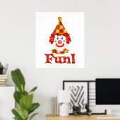 Clown Fun Poster (Thuiskantoor)