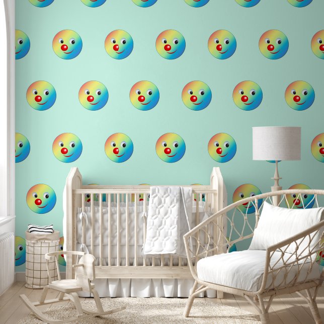 Clown gezicht glimlachen behang (Kinderen)