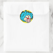 Clown gezicht met blauw haar glimlach sticker (Tas)