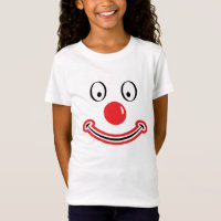 Clown gezicht met rode neus. Clownsgezicht