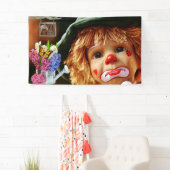 Clown gezicht spandoek (Insitu)