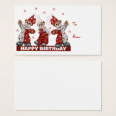 Clown Gift Label Happy Birthday Visitekaartje (Voorkant /achterkant)