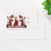 Clown Gift Label Happy Birthday Visitekaartje (Bureau)
