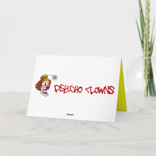 Clown Greeting Card Kaart (Achterkant)