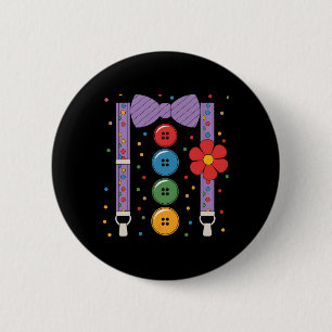 Clown Halloween Kostuum 1 Ronde Button 5,7 Cm