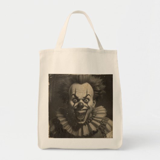 clown herbruikbare boodschappentas tote bag (Voorkant)