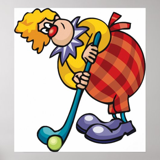 Clown Hockey Funny Sport Poster (Voorkant)