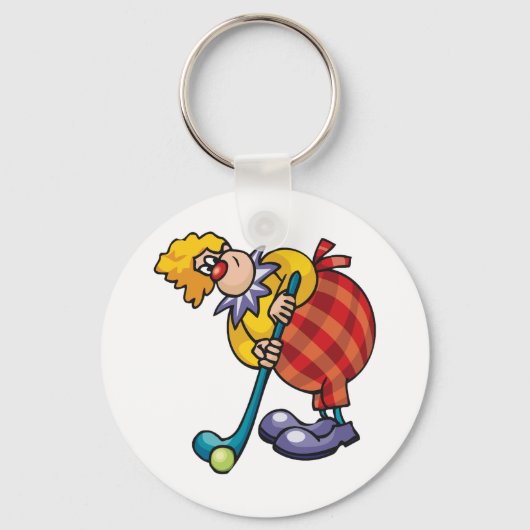 Clown Hockey Funny Sport Sleutelhanger (Achterkant)