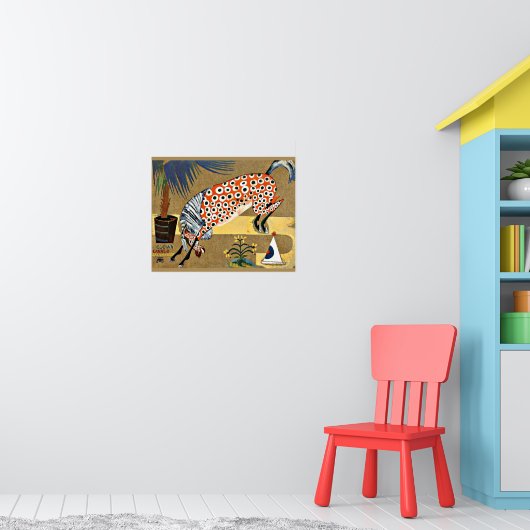 Clown Horse, fijn kunstschilderij, Poster (Kinderkamer 1)