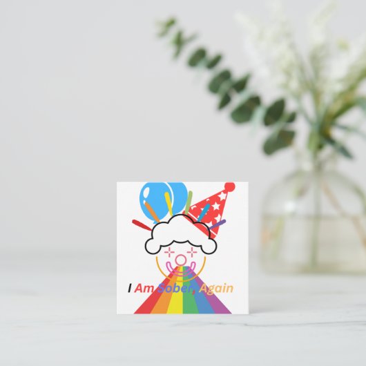 Clown: Ik ben weer nuchter Informatiekaartje (Staand voorkant)