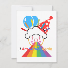 Clown: Ik ben weer nuchter RSVP Kaartje