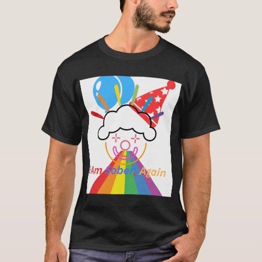 Clown: Ik ben weer nuchter T-shirt (Voorkant)
