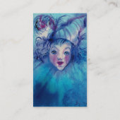 CLOWN IN BLAUW / ABSTRACT BLAUWGROEN GOUDEN SPARKL VISITEKAARTJE (Achterkant)