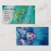 CLOWN IN BLAUW / ABSTRACT BLAUWGROEN GOUDEN SPARKL VISITEKAARTJE (Voorkant / Achterkant)