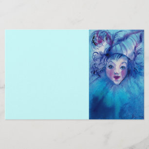 CLOWN IN BLAUW BRIEFPAPIER