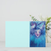 CLOWN IN BLAUW BRIEFPAPIER (Staand voorkant)