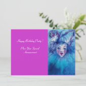CLOWN IN BLAUW KAART (Staand voorkant)