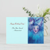 CLOWN IN BLAUW KAART (Staand voorkant)