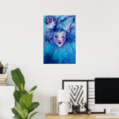 CLOWN IN BLAUW POSTER (Thuiskantoor)