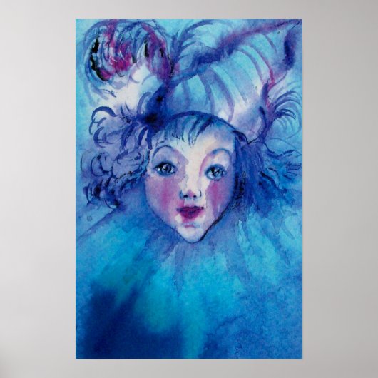 CLOWN IN BLAUW POSTER (Voorkant)