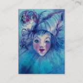 CLOWN IN BLAUW VISITEKAARTJE (Achterkant)