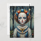 Clown in de Bossen Briefkaart (Voorkant / Achterkant)
