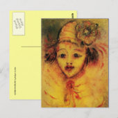 CLOWN IN GEEL BRIEFKAART (Voorkant / Achterkant)