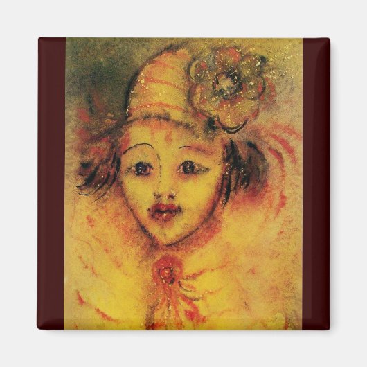 CLOWN IN GEEL MAGNEET (Voorkant)