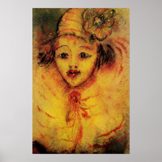 CLOWN IN GEEL POSTER (Voorkant)