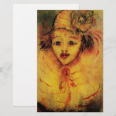 CLOWN IN GEEL / Venetiaanse carnaval gezichten Briefpapier (Voorkant / Achterkant)