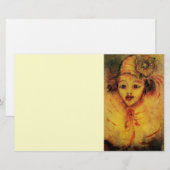 CLOWN IN GEEL / Venetiaanse carnaval gezichten Briefpapier (Voorkant / Achterkant)