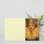 CLOWN IN GEEL / Venetiaanse carnaval gezichten Briefpapier (Staand voorkant)