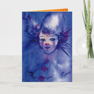 CLOWN IN PAARS FEESTDAGEN KAART