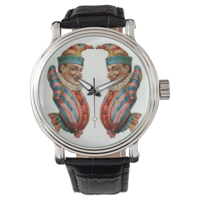 Clown Jester  Style Watch Horloge (Voorkant)