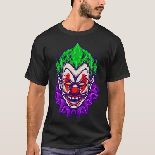 Clown Joker Vampire Horror T-shirt (Voorkant)