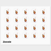 Clown jongleren ballen ronde sticker (Vel)