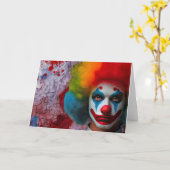 clown kaart (Gele Bloem)