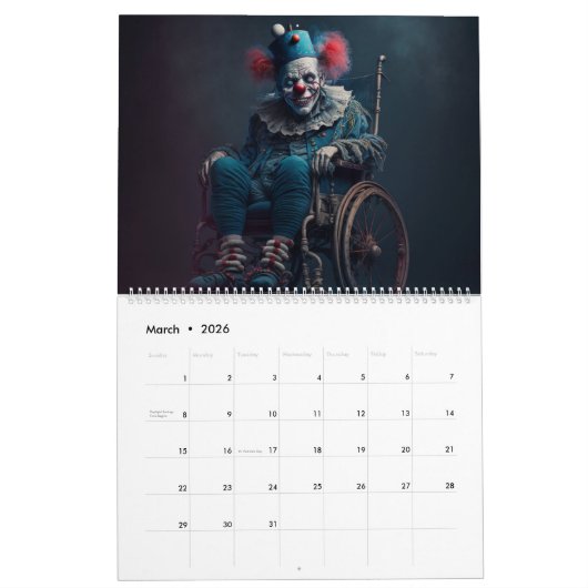 Clown-kalender Kalender (Mar 2026)