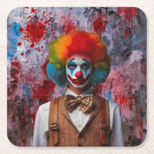clown kartonnen onderzetters