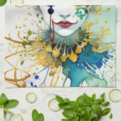 Clown keukenhanddoek (Gevouwen)