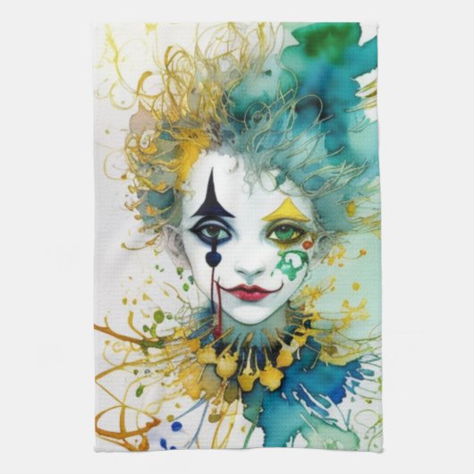Clown keukenhanddoek (Verticaal)