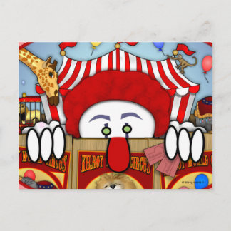 Clown Kilroy Briefkaart