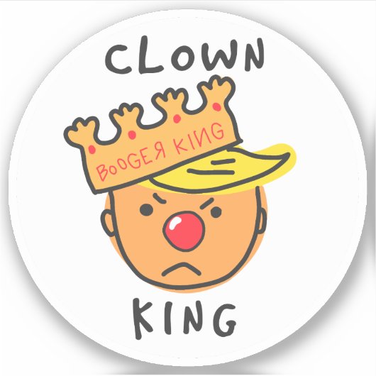 Clown King Vinyl Sticker (Voorkant)