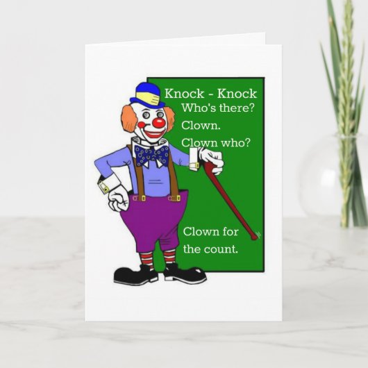 Clown Knock - Knock Joke Get Well Kaart (Voorkant)