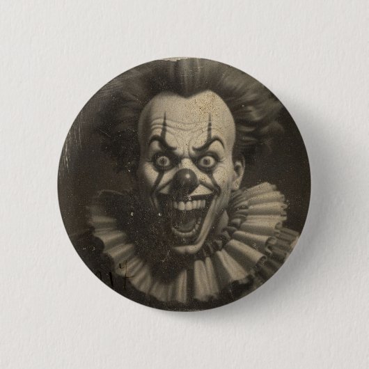 clown-knop ronde button 5,7 cm (Voorkant)