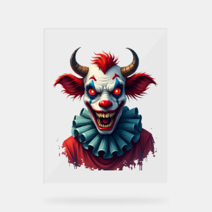Clown-Koe van de terreur Acryl Bord