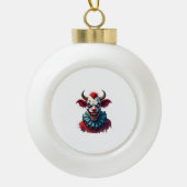 Clown-Koe van de terreur Keramische Bal Ornament (Voorkant)