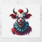 Clown-Koe van de terreur Sparkling Wijnetiket (Enkel label)