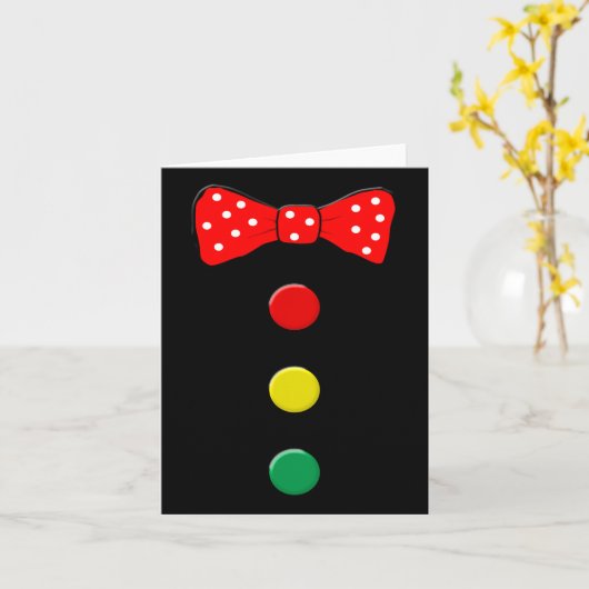 Clown kostuum Halloween Fun Circus Clown Matching Kaart (Gele Bloem)