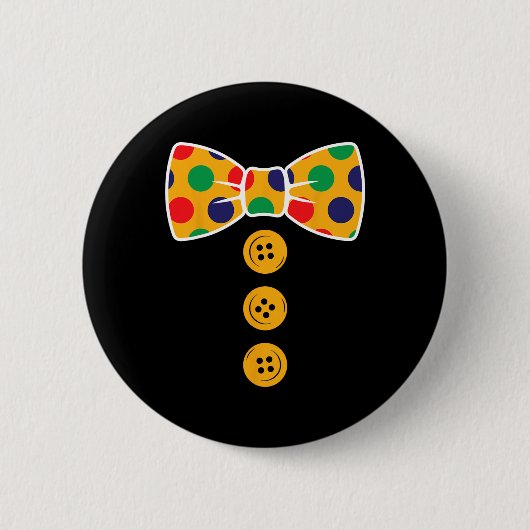 Clown Kostuum Halloween Grappig Circus Clown Cadea Ronde Button 5,7 Cm (Voorkant)
